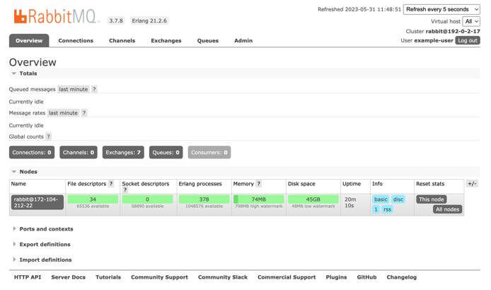 Screenshot of the RabbitMQ Management Console